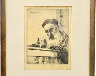 Signed William Auerbach-Levy Original Etching