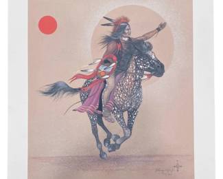 Signed “Warrior For Peace" Lithograph Johnny Tiger
