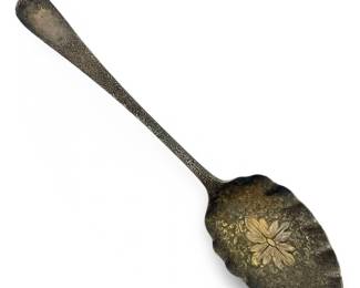 Ornately Etched Vintage Sterling Silver Spoon