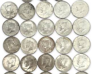 28pc. 1964 Kennedy Half Dollars (+2 Quarters)