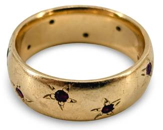 14K Yellow Gold Ruby Ring