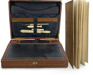 Antique Victorian Style Travel Writing Box
