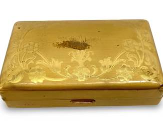 Vintage Elgin American Brass Makeup Compact