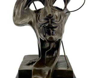 Abstract Bronze Salvador Dali Self-Portrait