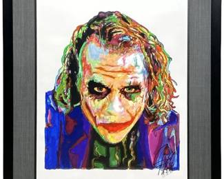 Signed Greg Sellars Heath Ledger Joker Lithograph