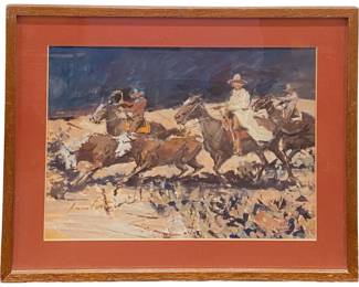 “Trail of Running Iron" James Colt Signed Gouache