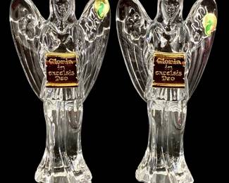 2pc Waterford Crystal Guardian Angel Figures