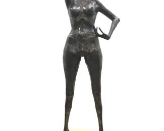 Signed Gene Logan Lifesize Standing Nude Woman