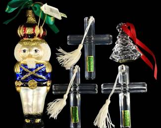 5pc Marquis by Waterford Christmas Ornaments