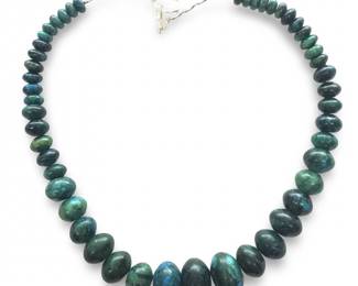 Tremendous Chrysocolla Chunky Bead Necklace