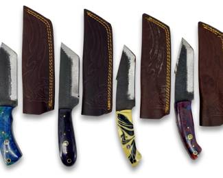 4pc Hunting Knife & Sheath Collection