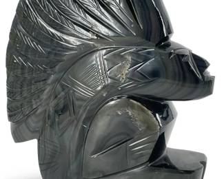 Aztec Mayan Obsidian Sculpture