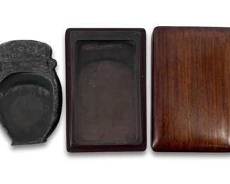 Antique Chinese Inkstone and Inkstick