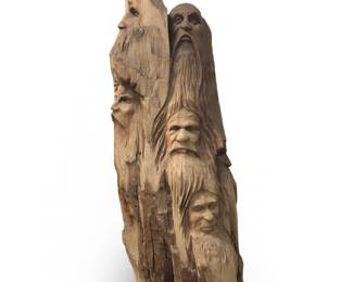 Very Large R.L. Blair Carved Wood Sculpture