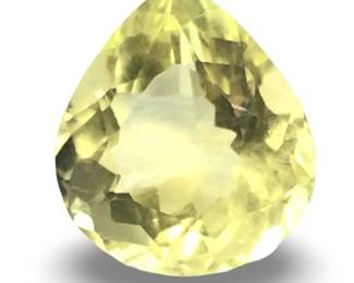 Large Pear Shaped Loose Lemon Quartz Gemstone