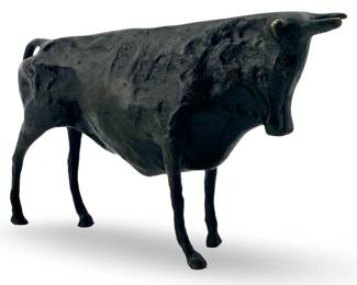 Abstract Bronze Picasso Bull Sculpture
