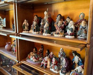 Stack bookcases with June McKenna figurines
