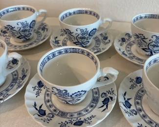 Nordic Classic Blue Onion 6 Pc. Coffee Saucer Set