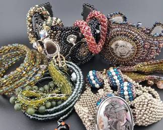 Beaded Bracelets large lot