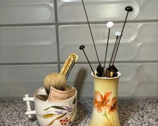 Vintage Shaving Kit And Hat With Holder