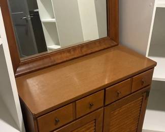 Ethan Allen Small Door Chest And Mirror
