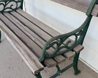 Wood And Metal Bench
