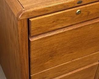 Oak File Cabinet