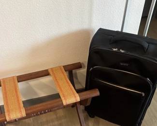 Vintage Suitcase Stand And Samsonite Luggage