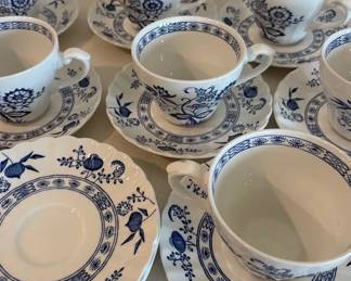 Classic White Nordic Ironstone 7 Coffee Cups,10 Saucers