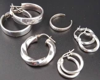 Sterling Hoop Earrings