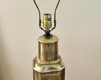 Vtg. Brass Bird Lamp