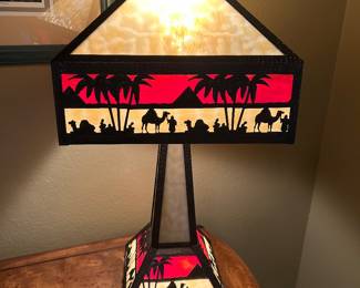 Tiffany Style Camel Lamp