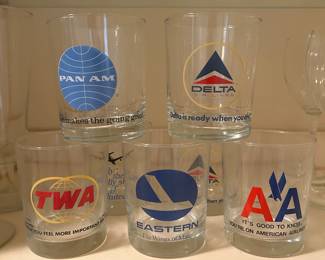 Vintage Airline Rocks Glasses
