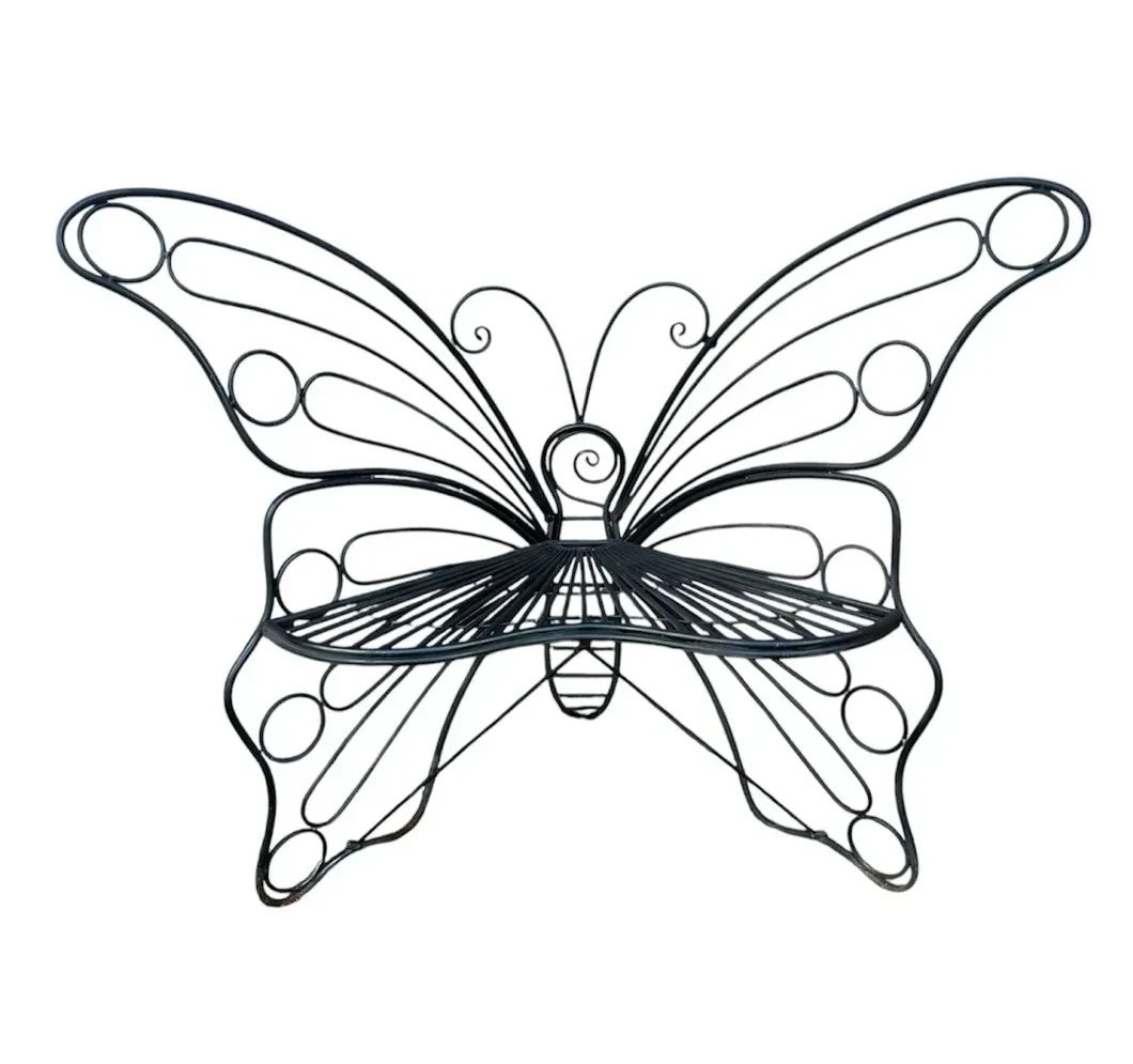 001 Wrought Iron Butterfly Corner Chair
