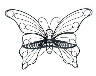001 Wrought Iron Butterfly Corner Chair