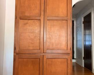 90s Wood Armoire Entertainment Cabinet