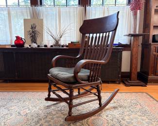 Early American spindle wood rocking chair