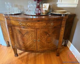 French Style Sideboard with Marquetry Inlay