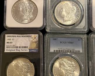 Graded Silver MORGAN Dollars