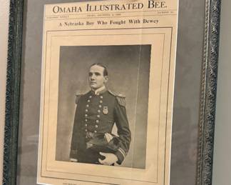 Antique Framed Omaha Illustrated Bee