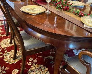HENREDON Chinoiserie Style Dining Room Table Set