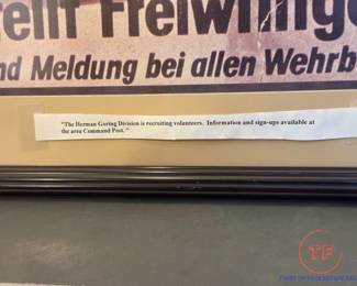 WWII German Recruiting Framed Poster