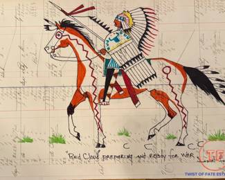 Antique Ledger Art by DANIEL LONG SOLDIER