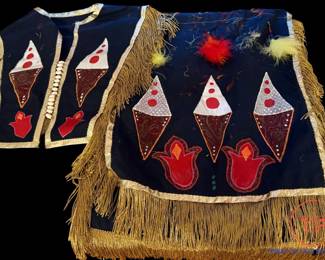 Antique Native American Regalia Vest and Apron