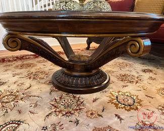 Italian Carved Wood Coffee Table