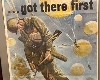 WWII US Propaganda Framed Poster