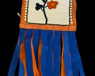Native American Floral Beaded Pouch