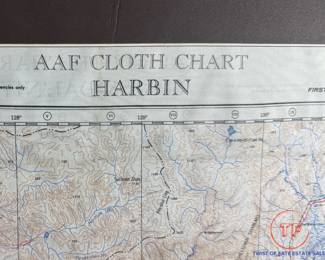 1940's WWII Cloth Map
