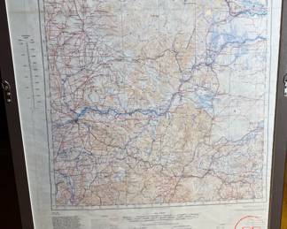 1940's WWII Cloth Map
