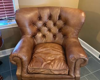 Leather Tufted Armchair